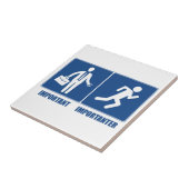 Arbeit ist wichtig, Laufen ist wichtig Fliese (Seite)