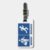 Arbeit ist wichtig, Laufen ist wichtig Gepäckanhänger (Vorderseite vertikal)