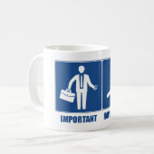Arbeit ist wichtig, Laufen ist wichtig Kaffeetasse (Vorderseite Links)
