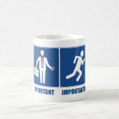 Arbeit ist wichtig, Laufen ist wichtig Kaffeetasse (Mittel)