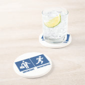 Arbeit ist wichtig, Laufen ist wichtig Sandstein Untersetzer (Seite)