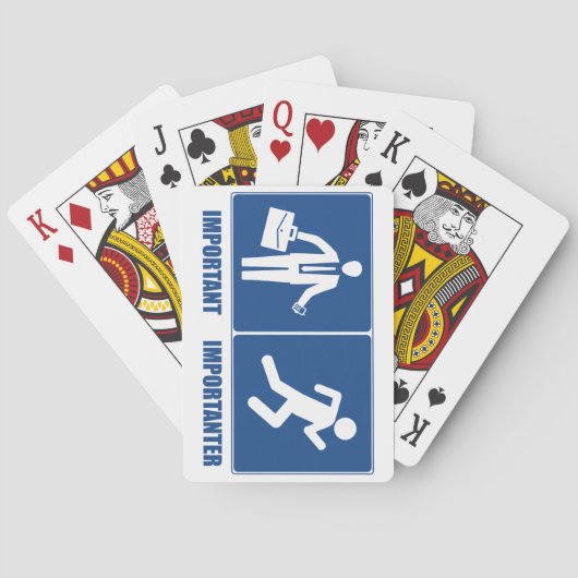 Arbeit ist wichtig, Laufen ist wichtig Spielkarten (Rückseite)