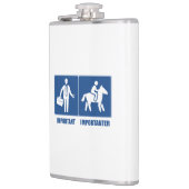 Arbeit ist wichtig, Pferde sind wichtig Flachmann (Links)