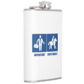 Arbeit ist wichtig, Pferde sind wichtig Flachmann (Rechts)