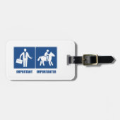 Arbeit ist wichtig, Pferde sind wichtig Gepäckanhänger (Vorderseite horizontal)