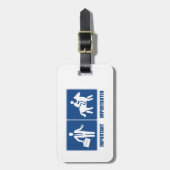 Arbeit ist wichtig, Pferde sind wichtig Gepäckanhänger (Vorderseite vertikal)