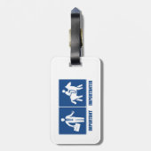 Arbeit ist wichtig, Pferde sind wichtig Gepäckanhänger (Rückseite vertikal)