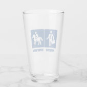 Arbeit ist wichtig, Pferde sind wichtig Glas (Rückseite)
