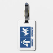 Arbeit ist wichtig, Pferdereiten ist wichtig Gepäckanhänger (Rückseite vertikal)