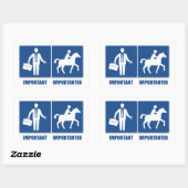 Arbeit ist wichtig, Pferdereiten ist wichtig Rechteckiger Aufkleber (Blatt)