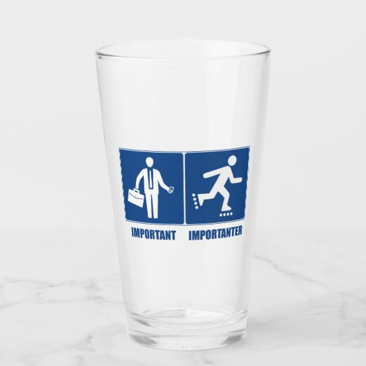 Arbeit ist wichtig, Rollerblading ist wichtig Glas (Vorderseite)