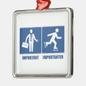 Arbeit ist wichtig, Rollerblading ist wichtig Ornament Aus Metall (Links)