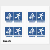 Arbeit ist wichtig, Rollerblading ist wichtig Rechteckiger Aufkleber (Blatt)