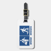 Arbeit ist wichtig Schneeschuhwandern ist wichtige Gepäckanhänger (Vorderseite vertikal)