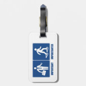 Arbeit ist wichtig Schneeschuhwandern ist wichtige Gepäckanhänger (Rückseite vertikal)