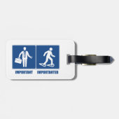 Arbeit ist wichtig Schneeschuhwandern ist wichtige Gepäckanhänger (Rückseite horizontal)