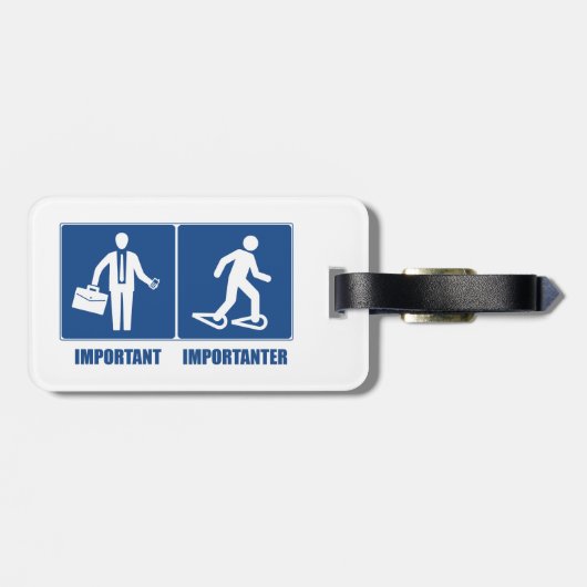 Arbeit ist wichtig Schneeschuhwandern ist wichtige Gepäckanhänger (Rückseite horizontal)