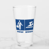 Arbeit ist wichtig, Schwimmen ist wichtig Glas (Vorderseite)