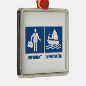 Arbeit ist wichtig, Segeln ist wichtig Ornament Aus Metall (Rechts)