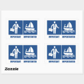 Arbeit ist wichtig, Segeln ist wichtig Rechteckiger Aufkleber (Blatt)