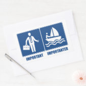 Arbeit ist wichtig, Segeln ist wichtig Rechteckiger Aufkleber (Umschlag)