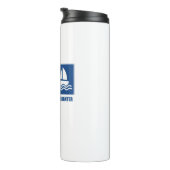 Arbeit ist wichtig, Segeln ist wichtig Thermosbecher (Nach rechts gedreht)