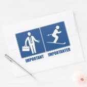 Arbeit ist wichtig, Skifahren ist wichtig Rechteckiger Aufkleber (Umschlag)