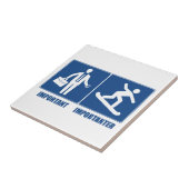 Arbeit ist wichtig, Snowboarden ist wichtig Fliese (Seite)