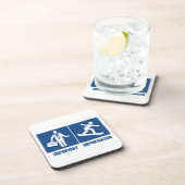 Arbeit ist wichtig, Snowboarden ist wichtig Untersetzer (Rechte Seite)