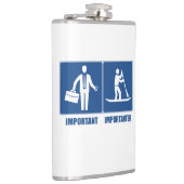 Arbeit ist wichtig, Standup Paddling ist wichtig Flachmann (Rechts)