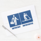 Arbeit ist wichtig, Standup Paddling ist wichtig Rechteckiger Aufkleber (Umschlag)