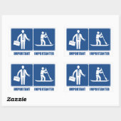 Arbeit ist wichtig, Standup Paddling ist wichtig Rechteckiger Aufkleber (Blatt)