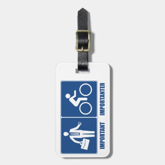 Arbeit ist wichtig und fährt ist Importanter rad Gepäckanhänger (Vorderseite vertikal)