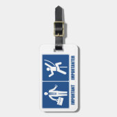 Arbeit ist wichtig und klettert ist Importanter Gepäckanhänger (Vorderseite vertikal)