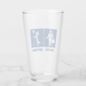 Arbeit ist wichtig Volleyball ist wichtig Glas (Rückseite)