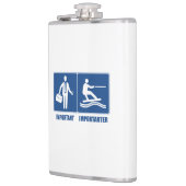 Arbeit ist wichtig, Wakeboarding ist wichtig Flachmann (Links)