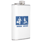 Arbeit ist wichtig, Wakeboarding ist wichtig Flachmann (Rechts)