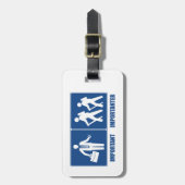 Arbeit ist wichtig Wandern ist wichtig Gepäckanhänger (Vorderseite vertikal)