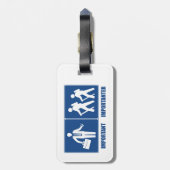 Arbeit ist wichtig Wandern ist wichtig Gepäckanhänger (Rückseite vertikal)