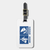 Arbeit ist wichtig, Windsurfen ist wichtig Gepäckanhänger (Vorderseite vertikal)