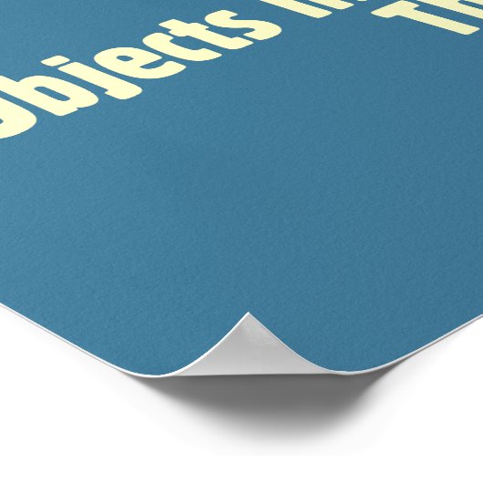 Arbeit: Kleiner als sie erscheinen Poster (Ecke)