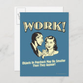 Arbeit: Kleiner als sie erscheinen Postkarte (Vorne/Hinten)