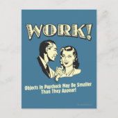 Arbeit: Kleiner als sie erscheinen Postkarte (Vorderseite)