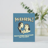 Arbeit: Kleiner als sie erscheinen Postkarte (Stehend Vorderseite)