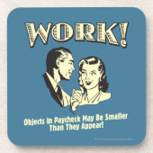 Arbeit: Kleiner als sie erscheinen Untersetzer (Vorderseite)