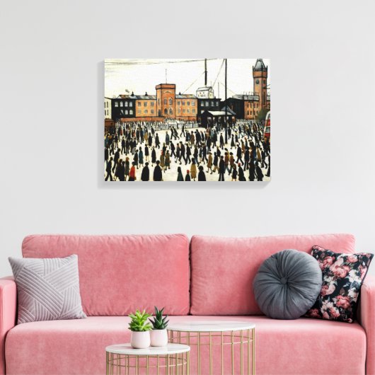 Arbeit L.S Lowry Leinwanddruck (Insitu (Wohnzimmer))