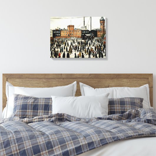 Arbeit L.S Lowry Leinwanddruck (Insitu (Schlafzimmer))
