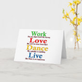 Arbeit, Liebe Tanz, Leben Karte (Gelbe Blume)