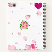 Arbeit mit Liebe macht Wunder" Inspirationsrosa Notizblock (Rückseite)