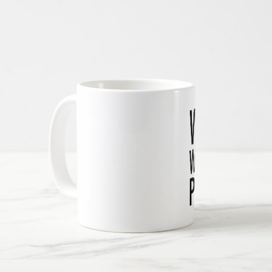 Arbeit mit mir Leute Kaffee-Tasse Kaffeetasse (Vorderseite Links)